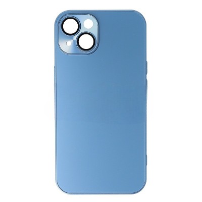 Husa iPhone 13, Frosted Glass, Albastru